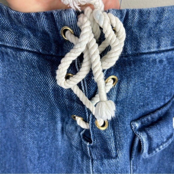 J. Crew Lace-up drapey wide-leg Jean mid-rise rope tie back nautical size: 30 - Picture 10 of 12